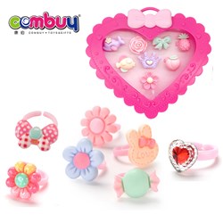 CB954813 CB954814 - Pretty dressing up alloy finger ring storage box toys girls rings jewelry